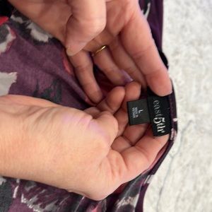 East 5th L patterned top